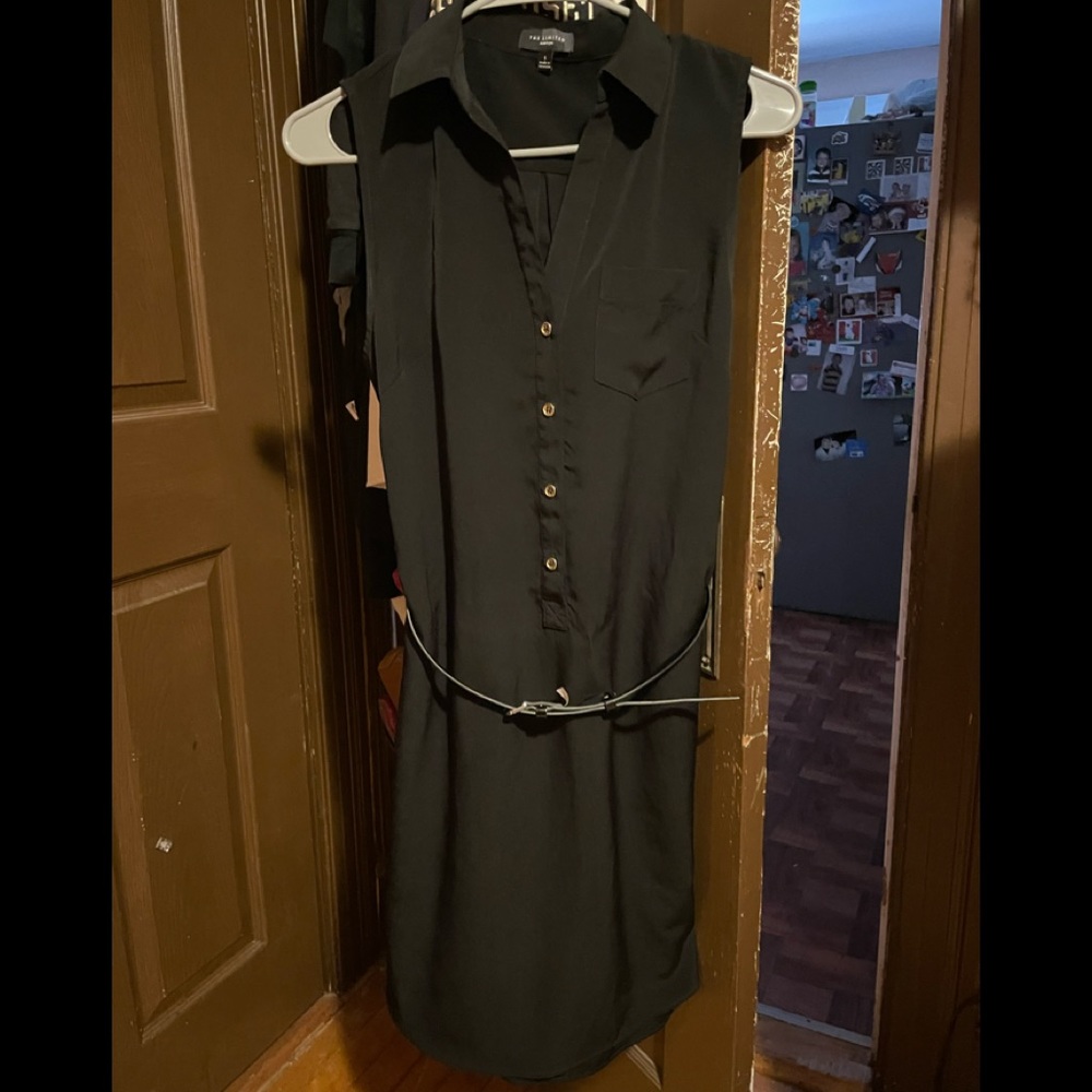 Cute and Classy Satin Dress with Belt